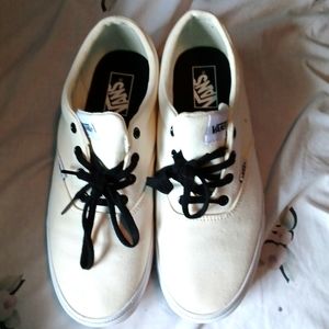 Canvas off white vans women's 11